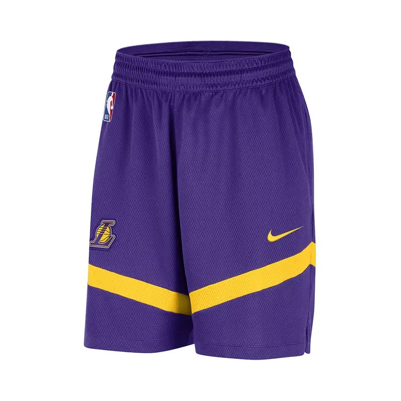 Pantaloncini Basket Nba Lakers Practice Viola Giallo Uomo S