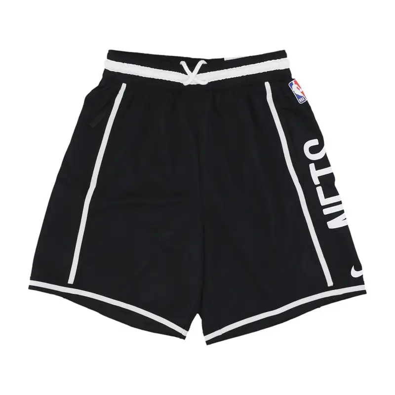 Pantaloncini Basket Nba Nets Dna 8In Nero Bianco Uomo L