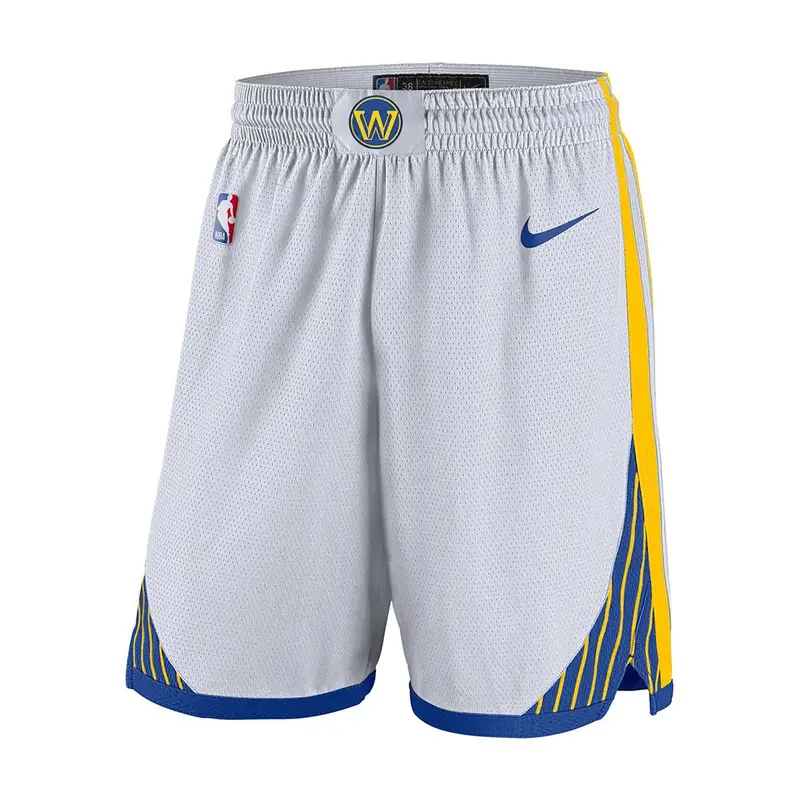 Pantaloncini Basket Nba Warrior Association Bianco Giallo Uomo L