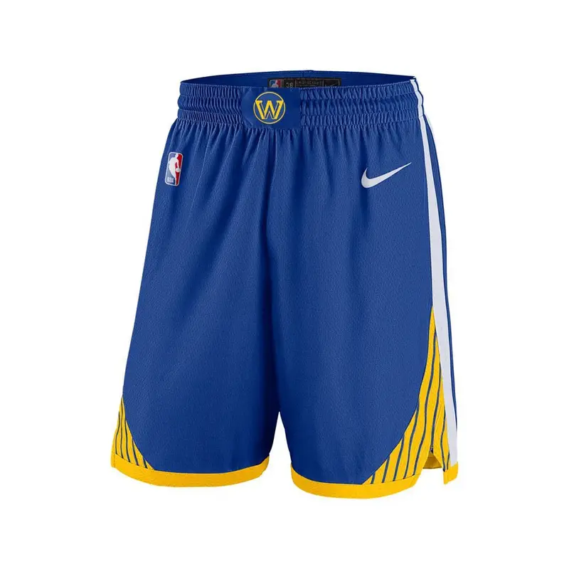 Pantaloncini Basket Nba Warriors Icon Blu Giallo Uomo L