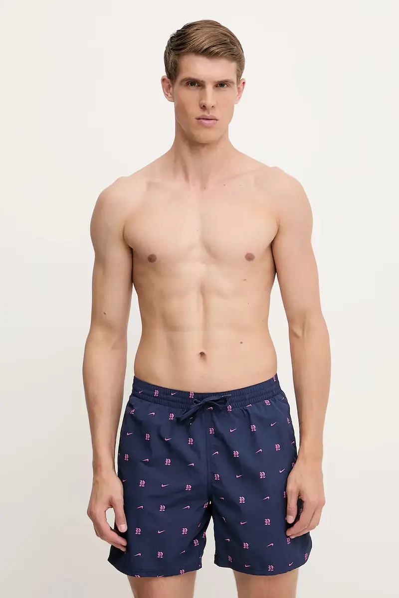 pantaloncini da bagno colore blu navy NESSF518 miniatura 2