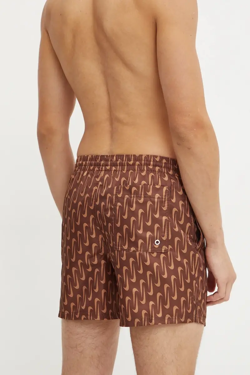 pantaloncini da bagno Swoosh Link colore marrone miniatura 3