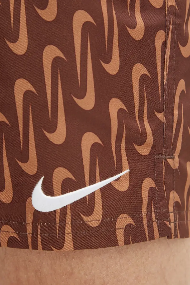 pantaloncini da bagno Swoosh Link colore marrone miniatura 4