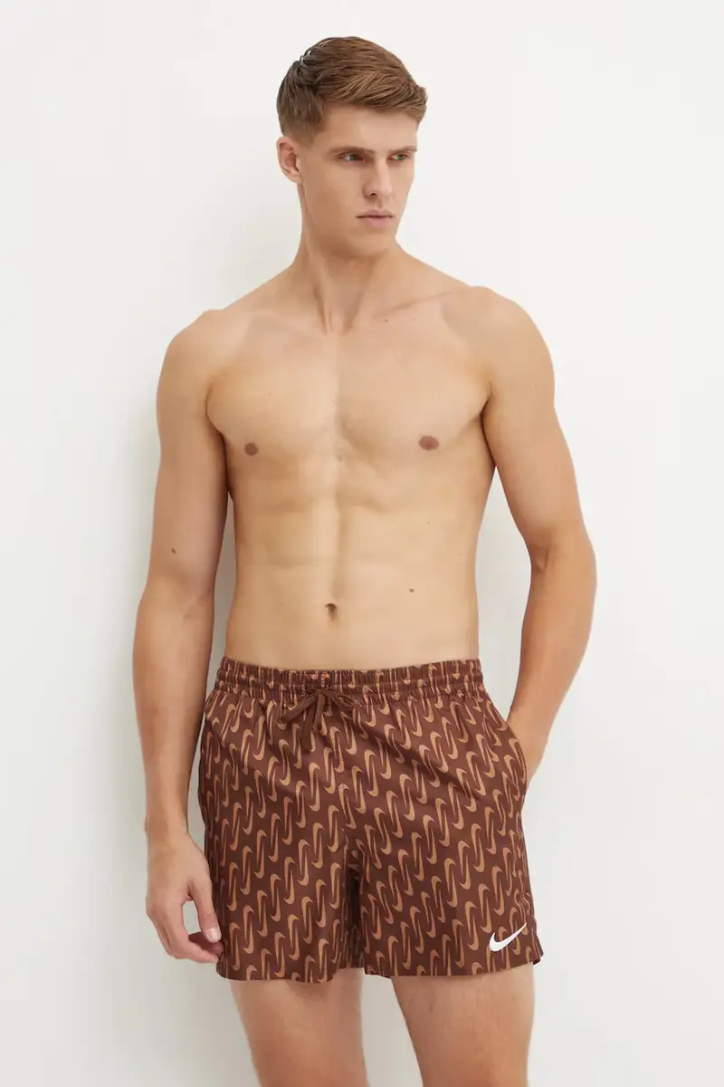 pantaloncini da bagno Swoosh Link colore marrone