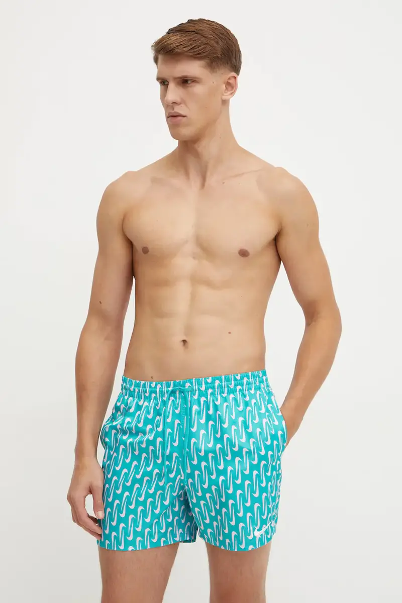 pantaloncini da bagno Swoosh Link colore turchese miniatura 2