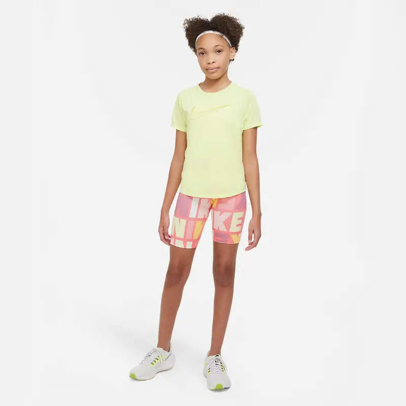 Pantaloncini da bambina Nike Dri-FIT One Logo Print Rose