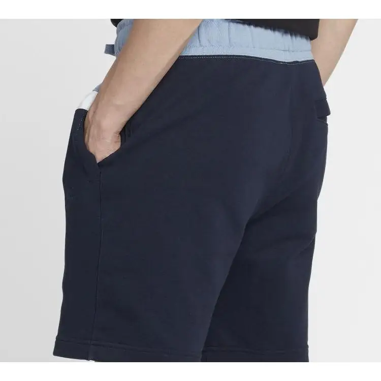 Pantaloncini da uomo con coulisse in French Terry color block Obsidian AR3162-438 M miniatura 3