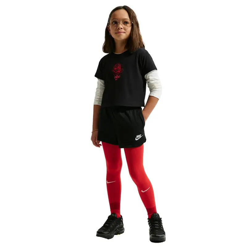 Pantaloncini in cotone per ragazza Nike Noir