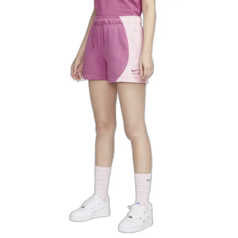 Pantaloncini in pile da donna Nike Air Fleece MR Rose
