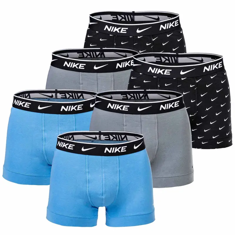 NIKE Pantaloncini intimi sportivi blu chiaro / grigio / nero / bianco