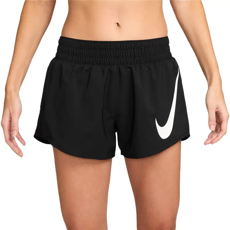 Pantaloncini Running 3" Tempo One Swoosh Nero Argento Donna L