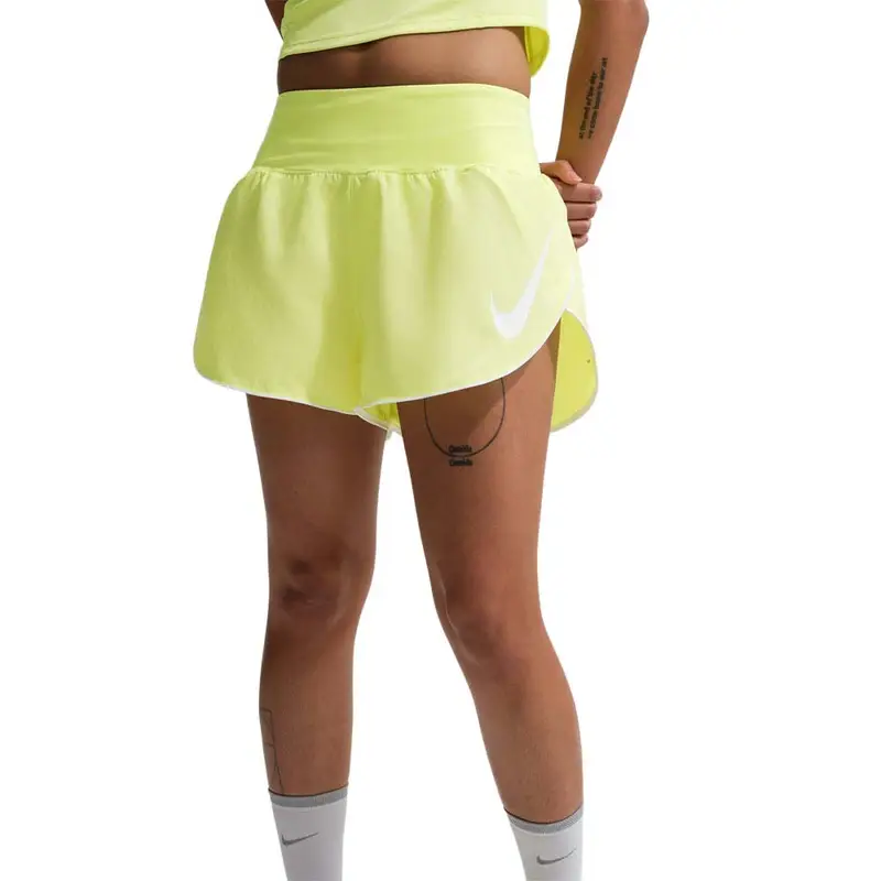 Pantaloncini Running Tempo Swoosh Lt Verde Argento Donna S