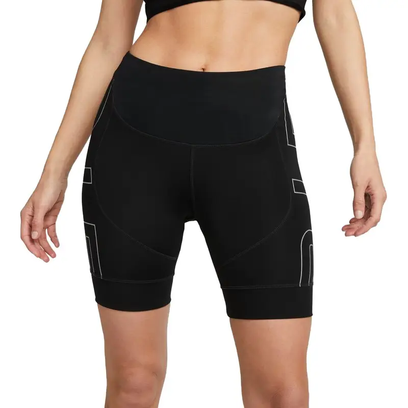 Pantaloncini Running Tight Air Bike Nero Bianco Donna XS
