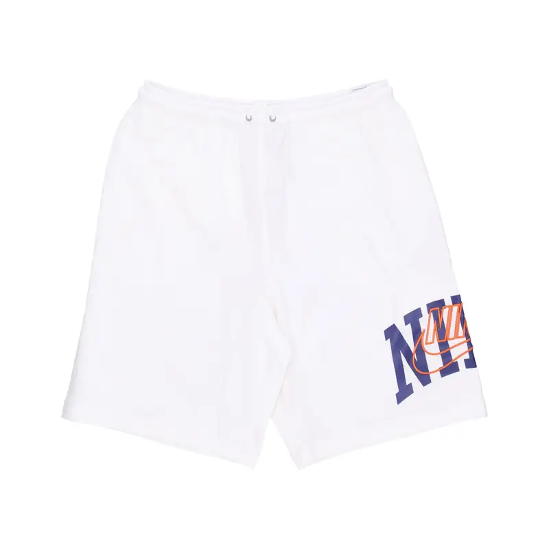 Pantalone Corto Tuta Uomo Club Futura Graphic French Terry Short White/safety Orange