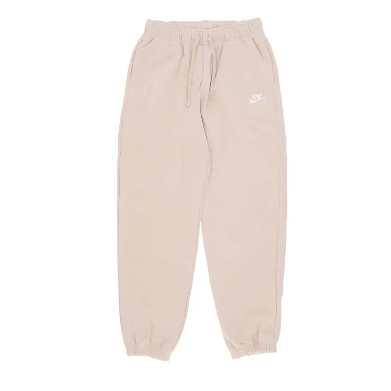 Pantalone Tuta Felpato Donna W Sportswear Club Fleece Mid-rise Oversized Pant Sanddrift/white