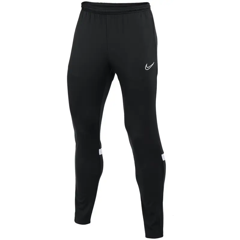 Pantaloni Allenamento Calcio Academy Dri-Fit Zip Nero Bianco Uomo S