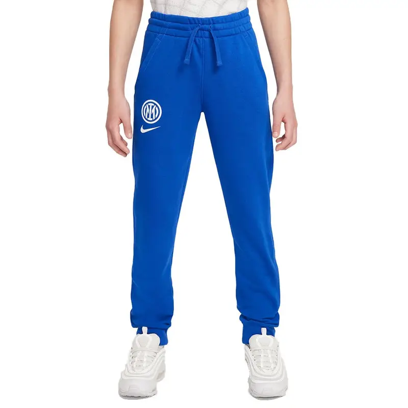 Pantaloni Allenamento Calcio Inter Blu Bianco Bambino L