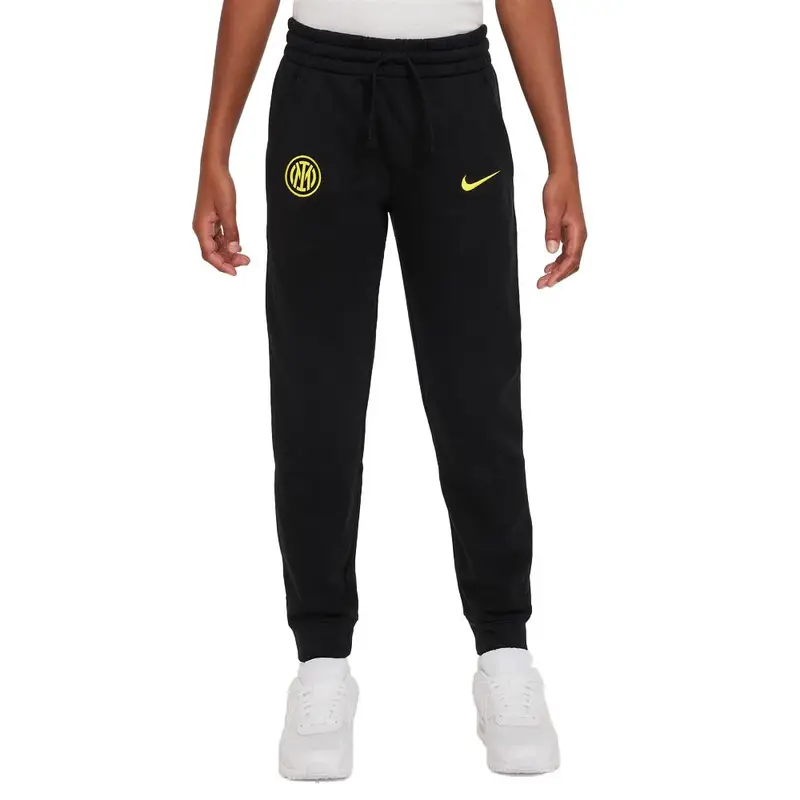 Pantaloni Allenamento Calcio Inter Club Nero Giallo Bambino L