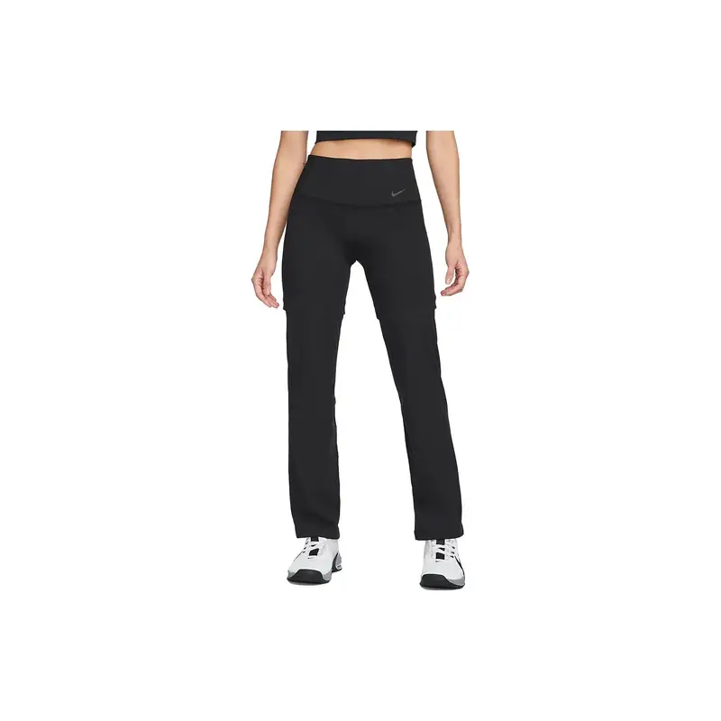 Pantaloni Casual da Donna Nike Power Solid Logo a Vita Media Gamba Dritta Nero DM1192-010 XS