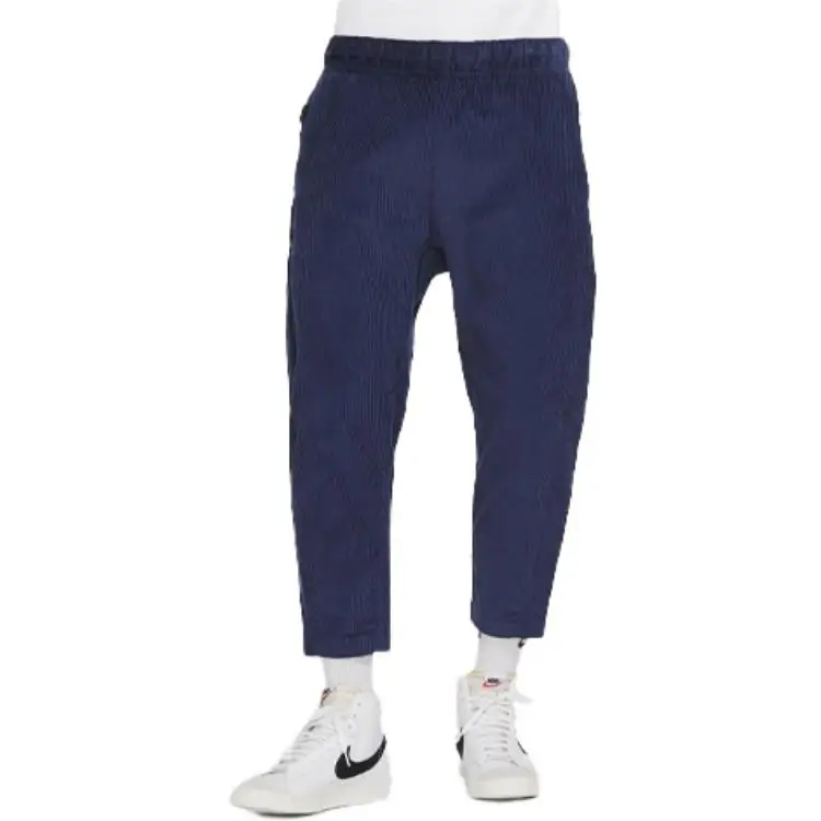 Pantaloni Casual Uomo Nike Velluto a Coste Affusolati Corti Blu Navy DO2324-410 XL miniatura 4