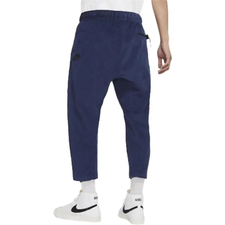 Pantaloni Casual Uomo Nike Velluto a Coste Affusolati Corti Blu Navy DO2324-410 XL miniatura 5