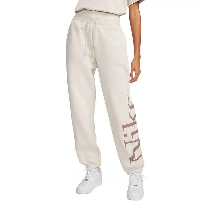 Pantaloni Con Polsino Logo Classics Bianco Donna M