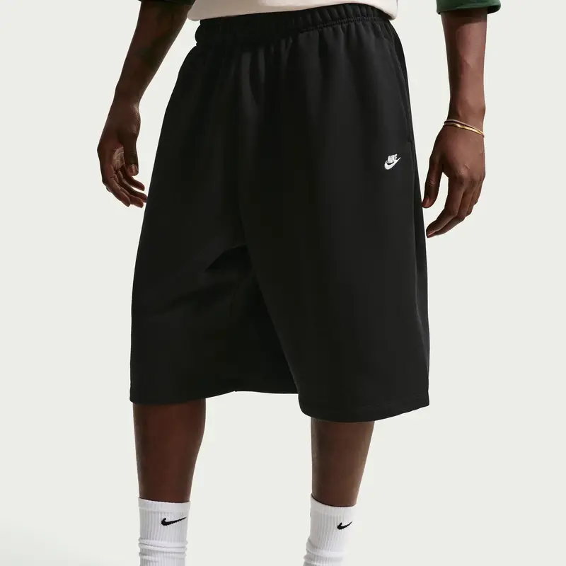 Pantaloni corti in felpa oversize Nike Club Noir