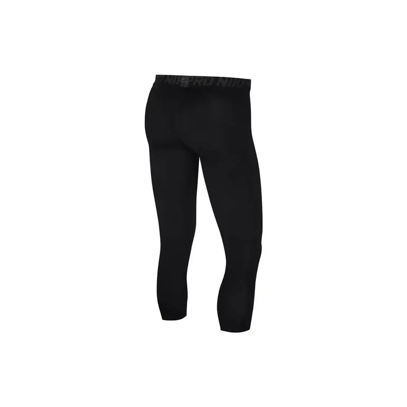 Pantaloni da Allenamento a Compressione Solidi Traspiranti Uomo Fondi Nero 838056-010 S miniatura 2