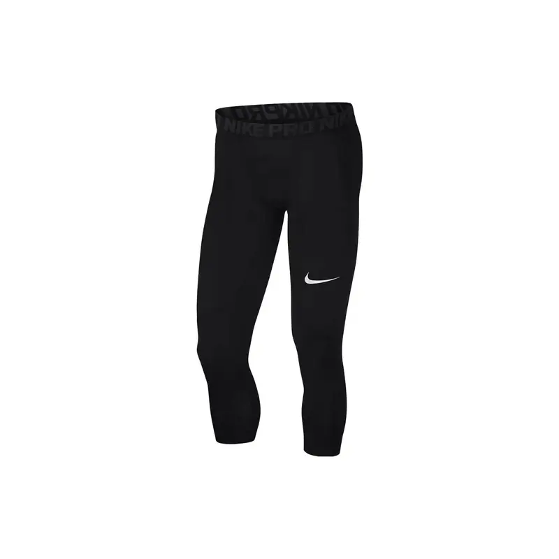 Pantaloni da Allenamento a Compressione Solidi Traspiranti Uomo Fondi Nero 838056-010 S