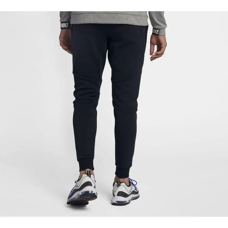 Pantaloni da jogging con risvolto in pile Tech Pantaloni da uomo neri 805163-010 M miniatura 2