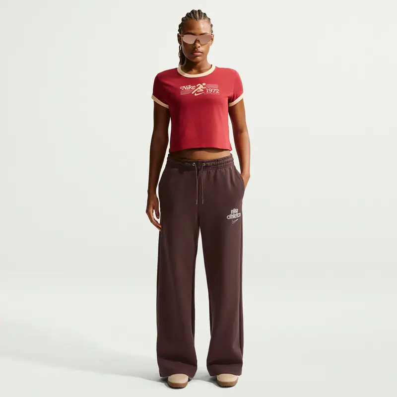 Pantaloni da jogging donna Nike Phoenix Fleece Marron