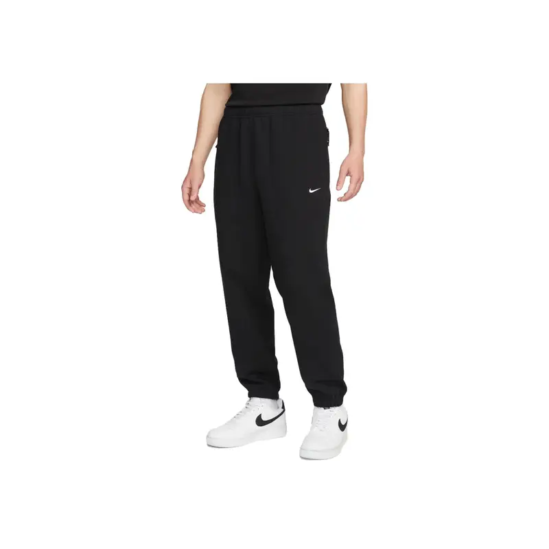Pantaloni da jogging in pile Nike Solo Swoosh Uomo Pantaloni Nero DX0816-010 L miniatura 4