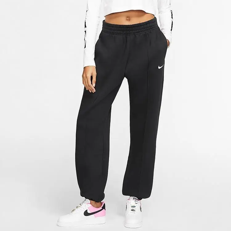 Pantaloni da jogging in pile Nike Sportswear Essential con logo ricamato da donna Neri BV4090-010 XXL miniatura 4