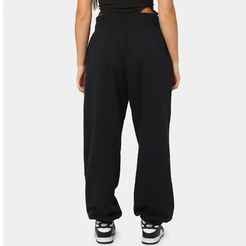Pantaloni da jogging oversize a vita alta con logo monocolore Nike da donna, fodera in pile, neri DQ5888-010 XL miniatura 4