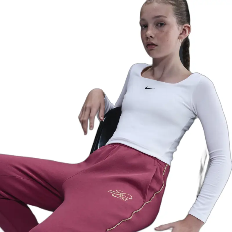 Pantaloni da jogging per ragazza Nike NSW Club Rouge