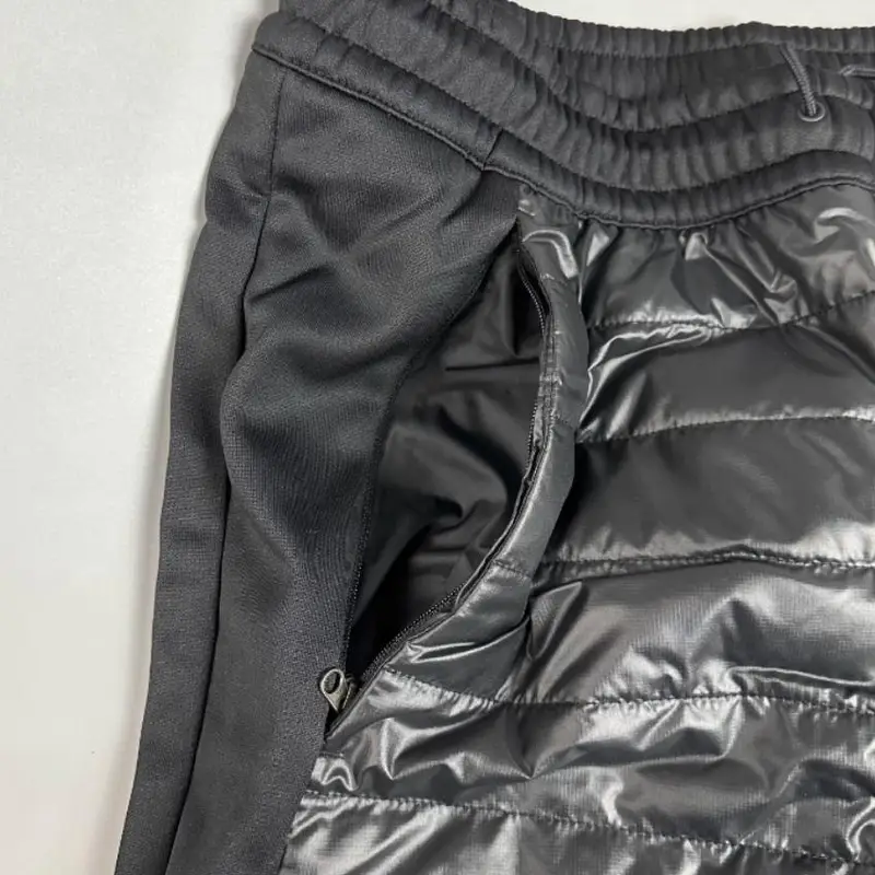 Pantaloni da tuta da uomo Nike Retro Sports Spliced Caldi Antivento Versatili in Pile Maglia Spessa Neri AJ8964-015 XL miniatura 3