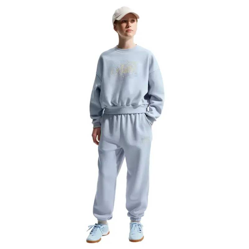 Pantaloni della tuta larghi per ragazza Nike Club Fleece Bleu