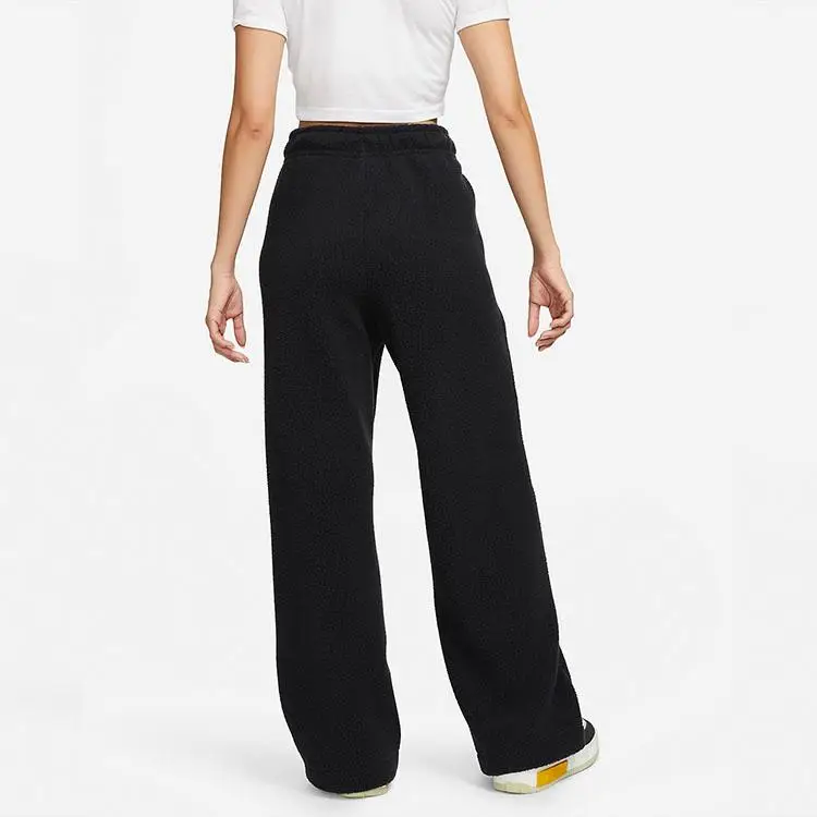 Nike Pantaloni della tuta donna in maglia felpata neri con coulisse miniatura 4