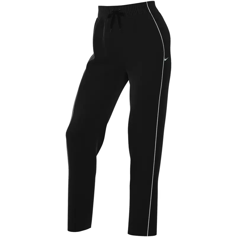 Pantaloni donna a vita alta in tessuto impermeabile con orlo aperto Nike Noir