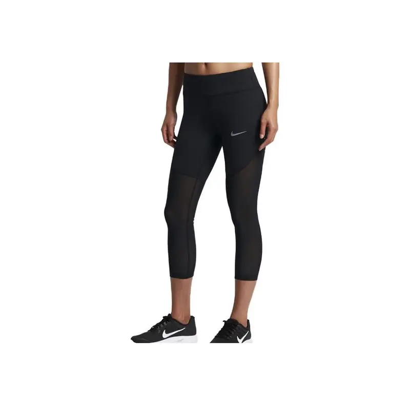 Pantaloni Fitness Donna Nike Epic Lx Stampa Logo Uniforme Vita Elastica Aderenti Fondo Nero 938675-011 M miniatura 2