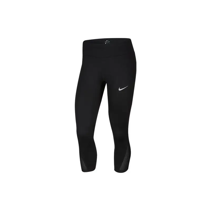 Pantaloni Fitness Donna Nike Epic Lx Stampa Logo Uniforme Vita Elastica Aderenti Fondo Nero 938675-011 M