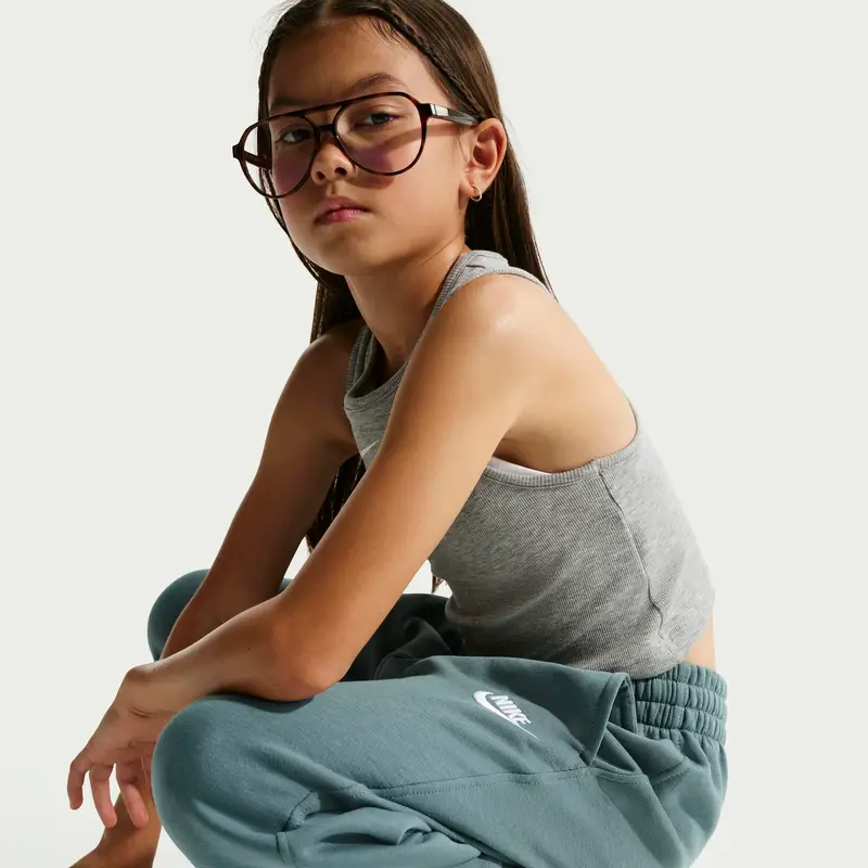 Pantaloni jogging larghi per bambini Nike Sportswear Club Gris