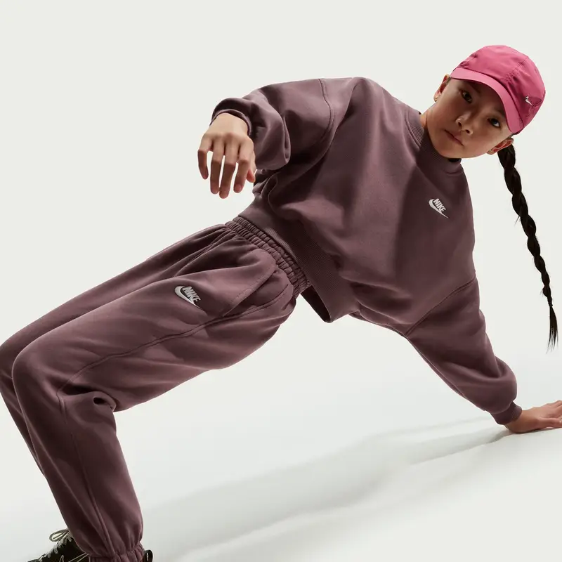 Pantaloni jogging larghi per bambini Nike Sportswear Club Marron