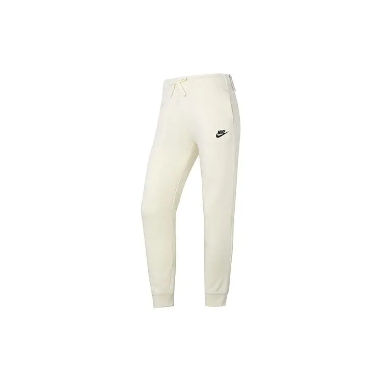 Pantaloni Jogging Nike in Pile con Polsini Donna Bianchi DQ5192-113 XL