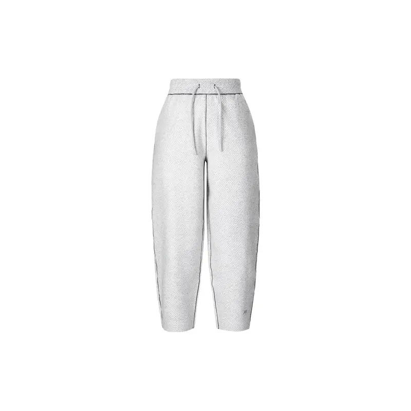 Pantaloni Sportivi Casual da Donna Traspiranti Monocolore Ricamo Lettere Nike Fondi Grigio Fumo Chiaro DQ6682-084 L