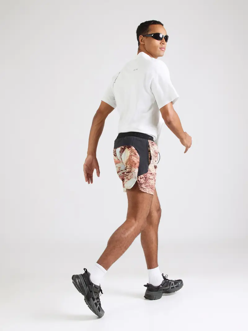 Pantaloni sportivi crema / ruggine / marrone scuro miniatura 3