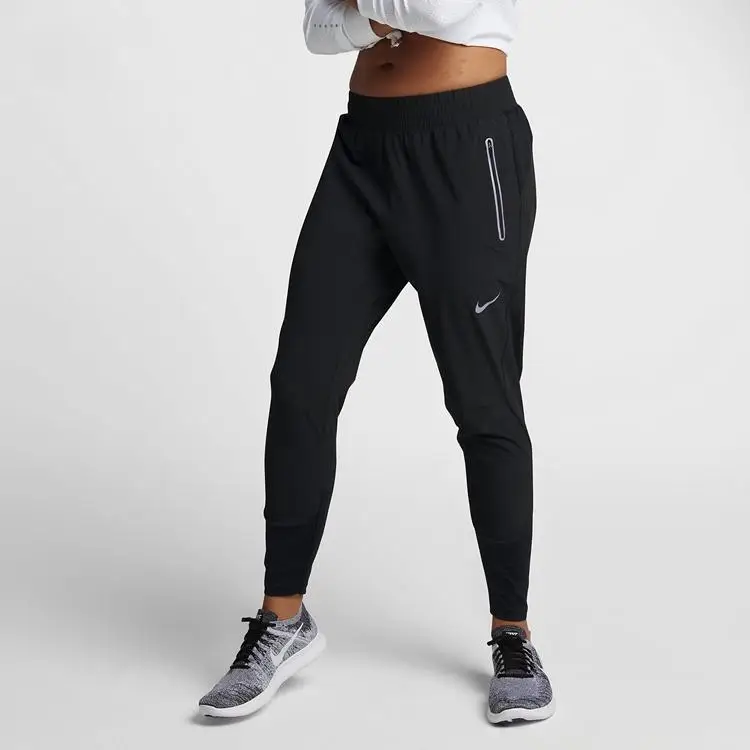 Pantaloni Sportivi Lunghi da Corsa Nike con Vita Elastica da Donna Neri 885259-010 M miniatura 5