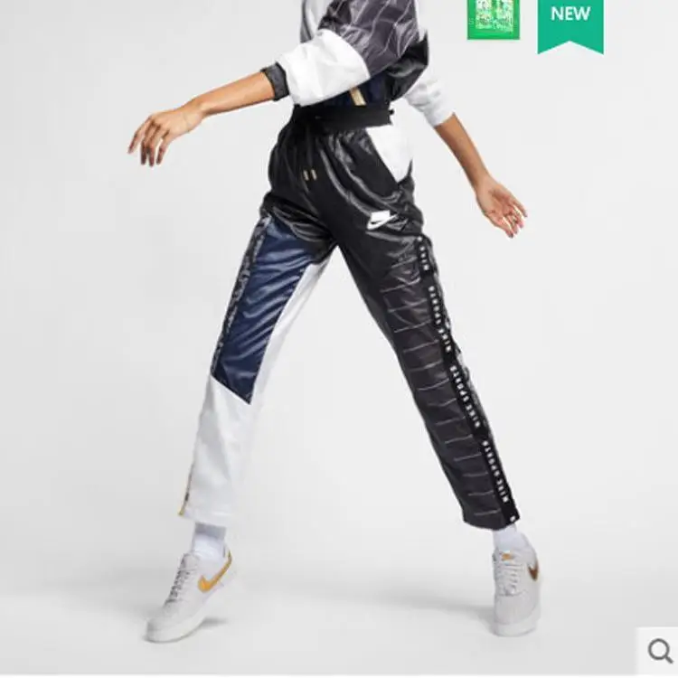 Pantaloni Tessuti Nike Sportswear NSW Pantaloni Sportivi Retro Donna Pantaloni Neri AR2941-010 S miniatura 3