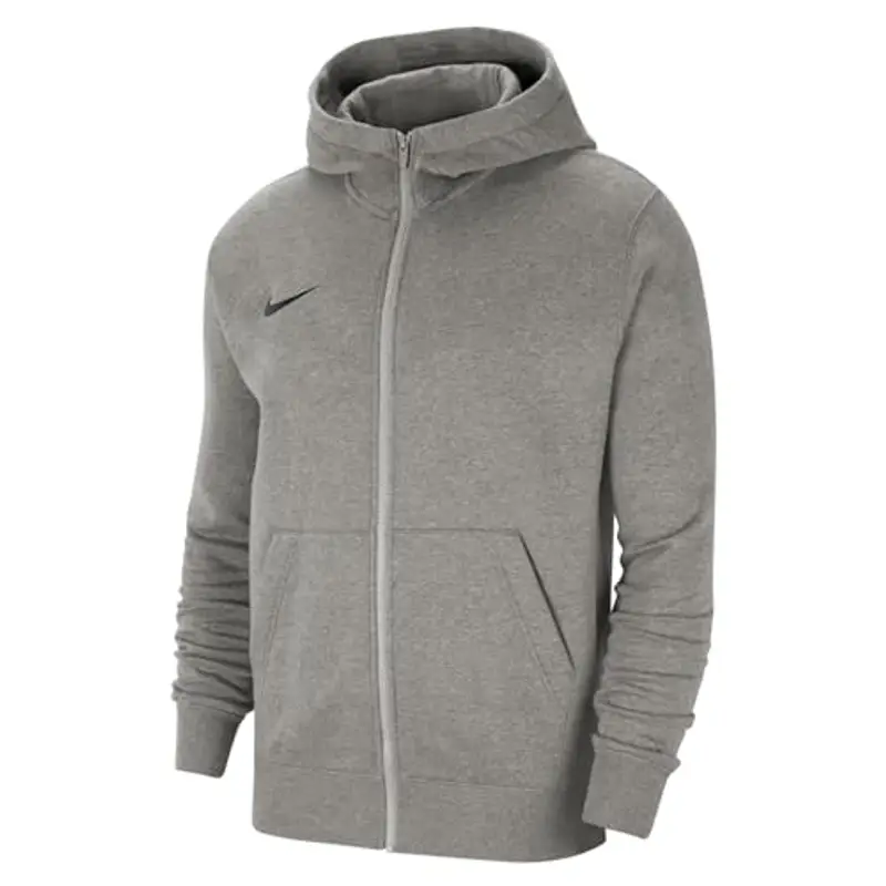 Nike Park 20 - Felpa con Cappuccio E Zip, Unisex Bambini, Grigio/Nero (Dk Grey Heather/Black), M