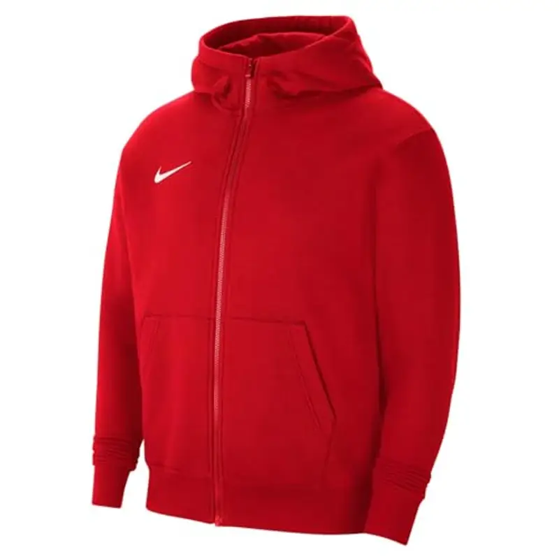 Nike Park 20 - Felpa Con Cappuccio E Zip, Unisex Bambini, Rosso/Bianco, M